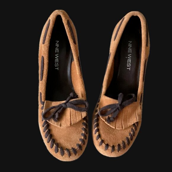 Brown and tan Nine West heels NWOB 6.5 - Picture 3 of 5